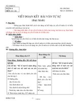 Giáo án tự chọn Ngữ văn 8 tuần 6: Viết đoạn kết bài văn tự sự (thực hành)