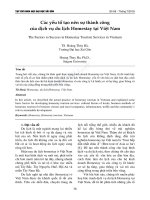 Các yếu tố tạo nên sự thành công của dịch vụ du lịch Homestay tại Việt Nam