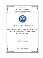 Đo lường tài sản thương hiệu Anh ngữ AMES qua ý kiến đánh giá của khách hàng tại thành phố Huế