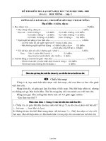 Đề thi kiểm tra lại giữa học kì I - Năm học 2008 - 2009 môn thi: Đọc tiếng lớp 2