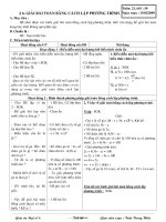 Giáo án Đại số 8 - GV: Trần Trung Hiếu - Tiết 50: Giải bài toán bằng cách lập phương trình