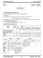 Giáo án Vật lí Lớp 8 - Tiết 11: Kiểm tra 45p - Năm học 2011-2012 - Phan Quang Hiệp