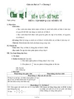 Bài soạn Đại số lớp 7 - Chương 1: Số hữu tỉ – Số Thực