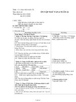 Ôn tập ngữ văn 6 tuần 22