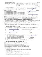Đề kiểm tra 1 tiết môn Hình học 6 tuần 13