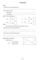 Đề tổng hợp Toán Lớp 1 - Học kỳ 2