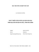 Phát triển chăn nuôi lợn đen bản địa trên địa bàn huyện đà bắc, tỉnh hòa bình   