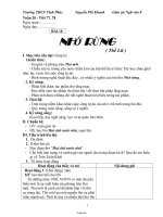 Giáo án Ngữ văn 8 Tuần 20 - Tiết 77, 78: Nhớ rừng (Thế Lữ)