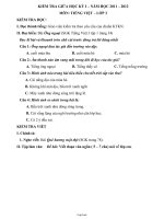 Bộ Đề thi giữa học kỳ 1 Tiếng Việt lớp 3 - Đề 9