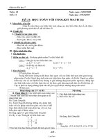 Giáo án Tin học 7 Tiết 51: Học toán với Toolkit Math (tt)