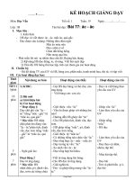 Giáo án Học vần lớp 1 - Bài 77 đến bài 80