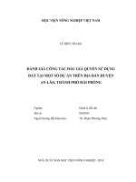 Đánh giá công tác đấu giá quyền sử dụng đất tại một số dự án trên địa bàn huyện an lão, thành phố hải phòng   