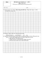 Đề khảo sát tháng 12 – Lớp 3 môn: Tiếng Việt