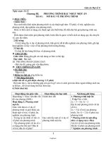 Giáo án Đại số 8 - Chương III: Phương trình bậc nhất một ẩn