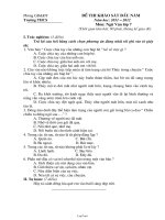 Đề thi khảo sát đầu năm năm học: 2011 – 2012 môn: Ngữ văn lớp 7 (thời gian làm bài: 90 phút, không kể giao đề)