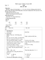 Giáo án môn Toán lớp 3 - Tiết 72: Tìm số trừ