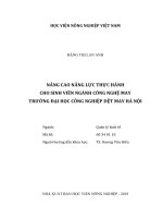 Nâng cao năng lực thực hành cho sinh viên ngành công nghệ may trường đại học công nghiệp dệt may hà nội   