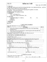 Giáo án Lớp 6 - Môn Số học - Tiết 39: Kiểm tra 1 tiết