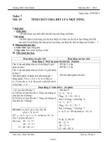 Giáo án lớp 6 môn học Số học - Tuần 7 - Tiết 19: Tính chất chia hết của một tổng