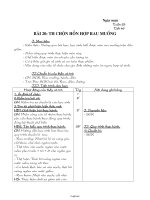 Giáo án Công nghệ Lớp 6 - Tuần 25 (Chuẩn kiến thức 3 cột)