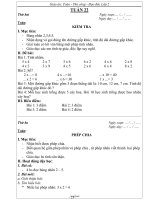 Giáo án: Toán - Thủ công - Đạo đức lớp 2 - Tuần 22