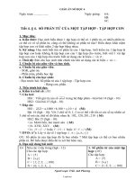 Giáo án môn Số học lớp 6a - Tiết 4 - Bài 4: Số phần tử của một tập hợp - Tập hợp con