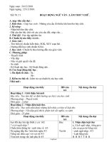 Giáo án Ngữ văn 8 tiết 70, 71: Hoạt động ngữ văn: Làm thơ 7 chữ