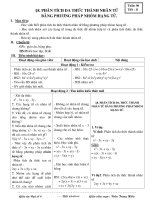 Giáo án Đại số 8 - Trần Trung Hiếu - Tiết 11: Phân tích đa thức thành nhân tử bằng phương pháp nhóm hạng tử