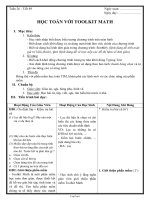Giáo án Tin học khối 7 tiết 49: Học toán với Toolkit Math