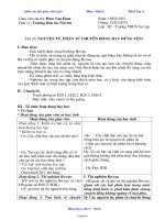 Giáo án Vật lí Lớp 8 - Tiết 26: Nguyên tử, phân tử chuyển động hay đứng yên - Năm học 2011-2012 - Đàm Văn Hoạt