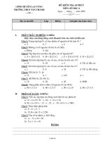 Đề kiểm tra 45 phút môn: Số học 6 - Trường THCS Tân Thành