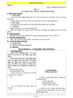 Giáo án lớp 6 môn Giáo dục công dân - Tiết 1 - Bài 1: Tự chăm sóc, rèn luyện thân thể (Tiết 36)