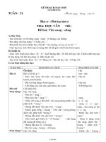 Giáo án Lớp 1 - Tuần 21 - Chuẩn kiến thức kỹ năng