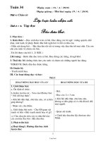 Kế hoạch bài học lớp 1 - Tuần thứ 34