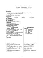 Giáo án môn Tiếng Anh 11 - Period 68: Preparation - Lesson: Revision of the first semester 1