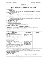 Giáo án môn Số học lớp 6 - Tiết 75: Quy đồng mẫu số nhiều phân số