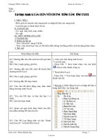 Giáo án môn Tin học 7 tiết 4: Bài thực hành 1: làm quen với chương trình bảng tính excel