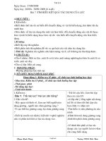 Giáo án lớp 6 môn Lí - Bài 7 : Tìm hiểu kết quả tác dụng của lực