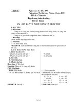 Thiết bài học khối lớp 2 - Tuần thứ 17