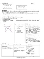 Giáo án môn học Hình học lớp 7 - Đỗ Thị Thanh Thảo - Tiết 33: Luyện tập