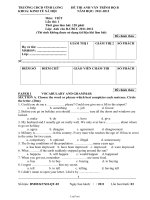 Đề thi anh văn trình độ b năm học: 2011-2012 môn: Viết thời gian làm bài: 120 phút lớp: Anh văn b