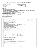 Giáo án môn Đại số lớp 7 - Đỗ Thị Thanh Thảo - Tiết 29: Hàm số