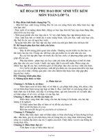 Kế hoạch phụ đạo học sinh yếu kém môn Toán lớp 7