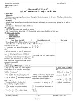 Giáo án môn học Số học lớp 6 - Tiết 69 - Bài 1: Mở rộng khái niệm phân số