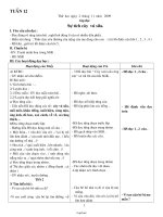 Thiết kế bài dạy lớp 2, kì I - Tuần 12