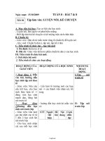 Giáo án Ngữ văn 6 tuần 8 tiết 30 Tập làm văn: Luyện nói, kể chuyện