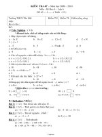 Kiểm tra 45' môn Số học 6 - Năm học 2009-2010