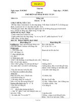 Thiết kế bài dạy các môn lớp 1 - Tuần lễ 3 năm học 2013