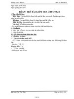 Giáo án môn Hình học lớp 6 - Tiết 29: Trả bài kiểm tra chương II