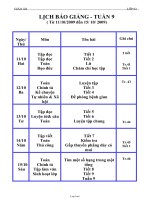 Giáo án môn học lớp 2 - Tuần số 9